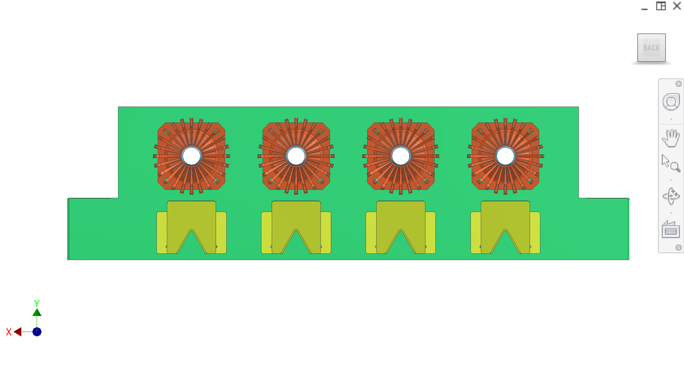 Collection with deflectors 10