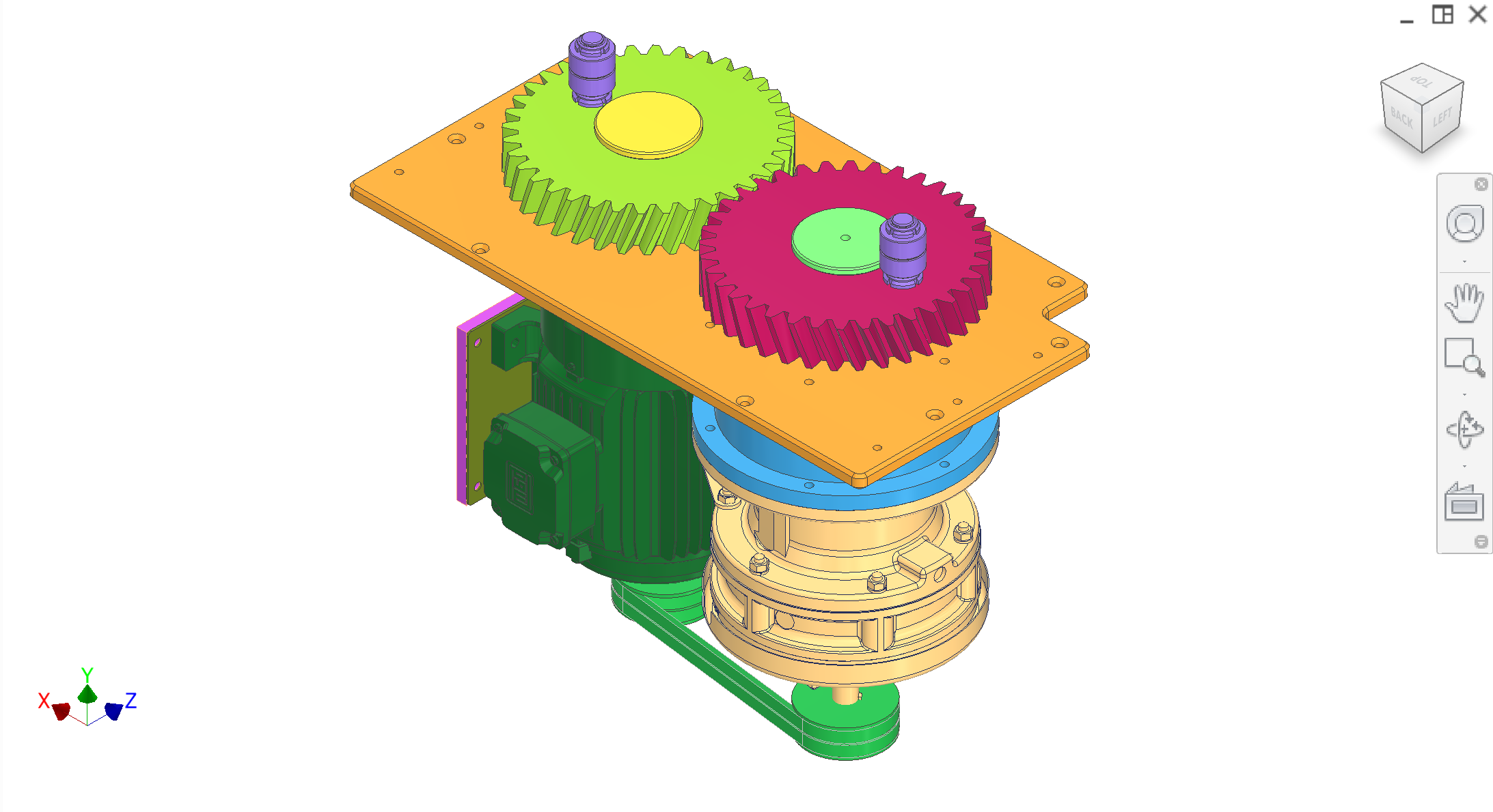 Drivetrain assembly view 1