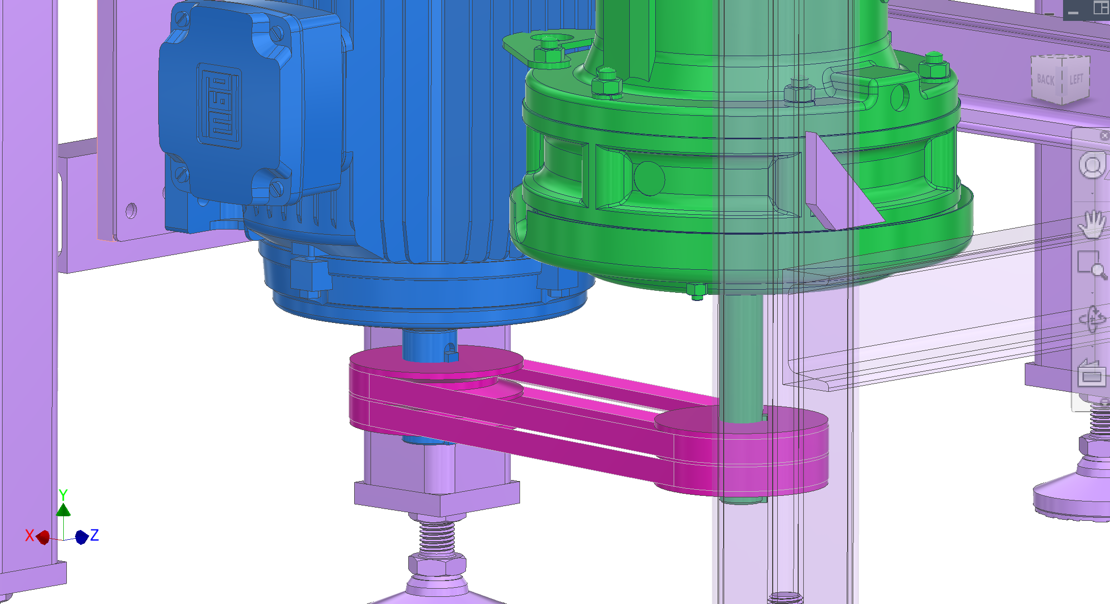Motor and reducer CAD 2