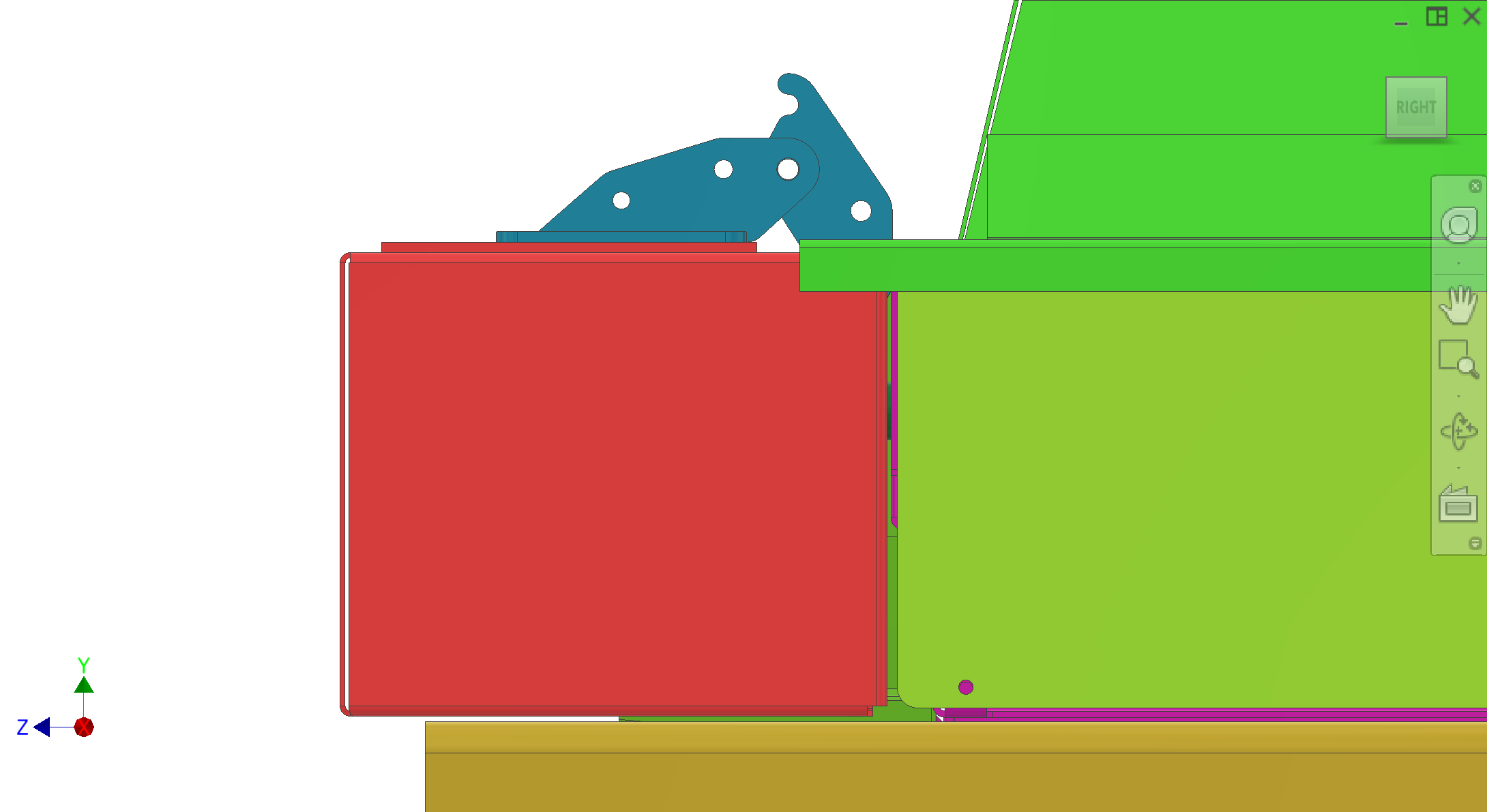 Covers right internal