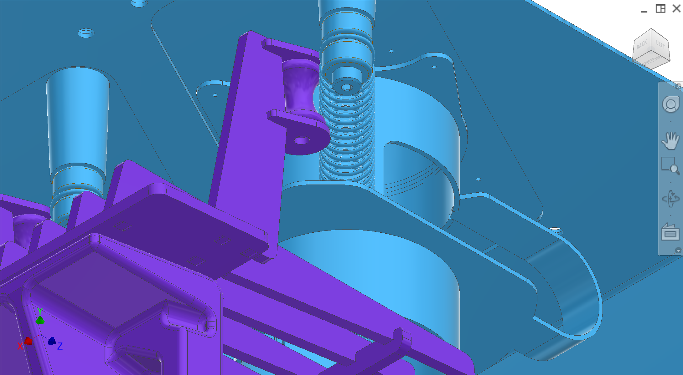 Second view of pusher and sync spring