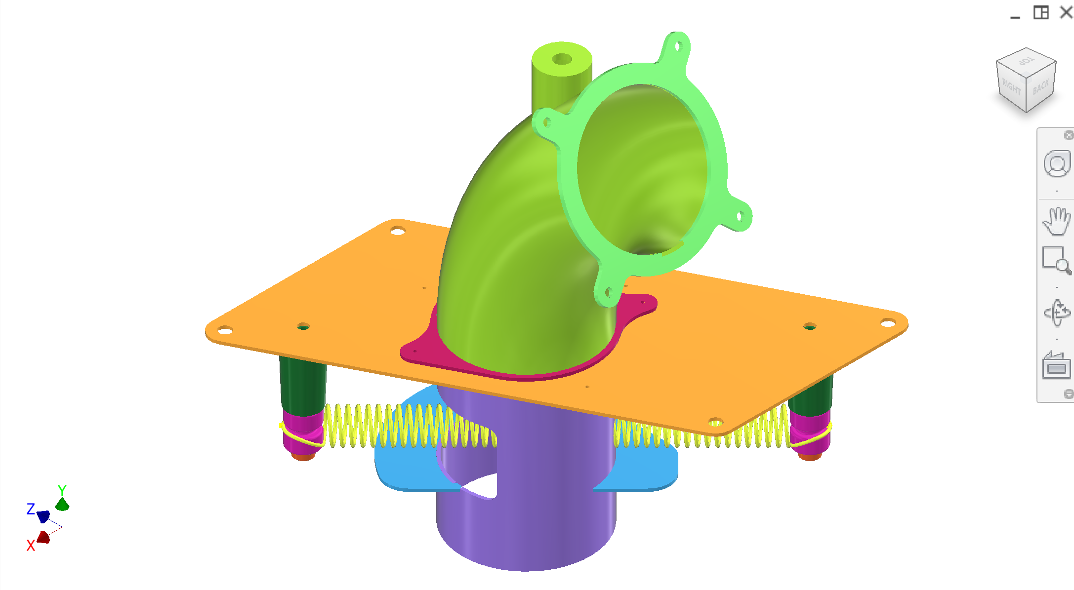 Feeding subassembly isometric with CIP nozzle