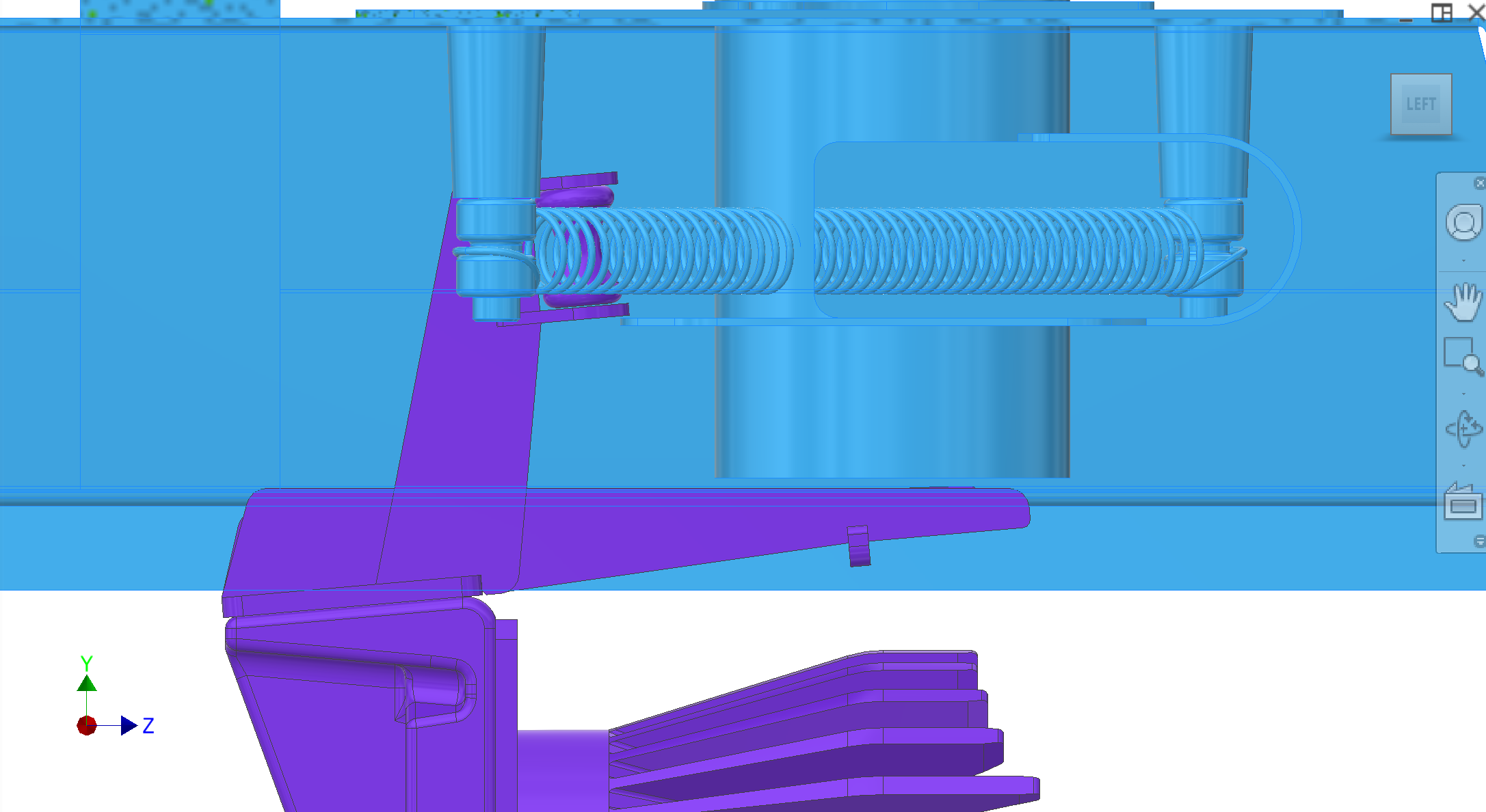 Pusher and sync spring interaction