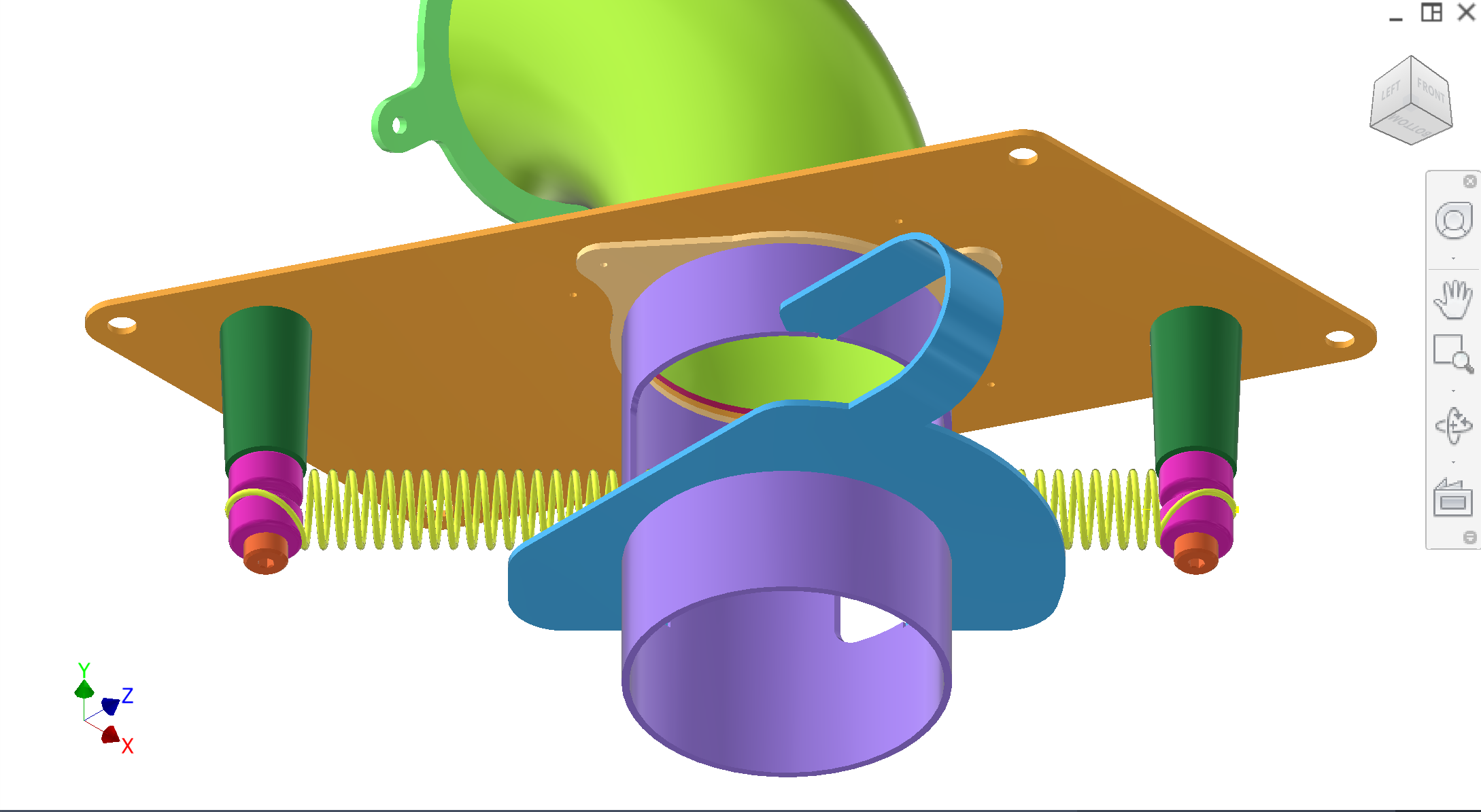 Sync spring close-up