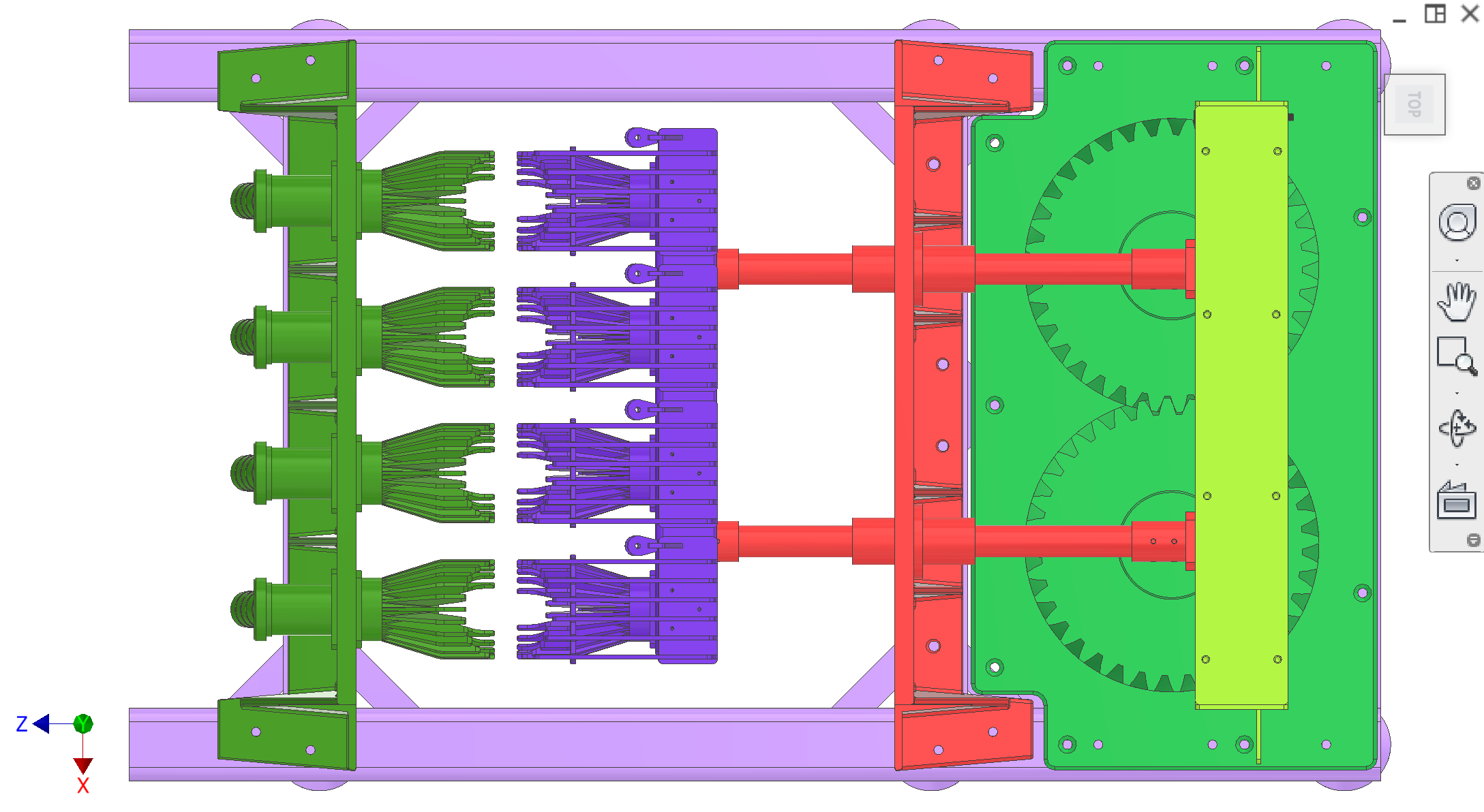 Frame — bracing and reactions