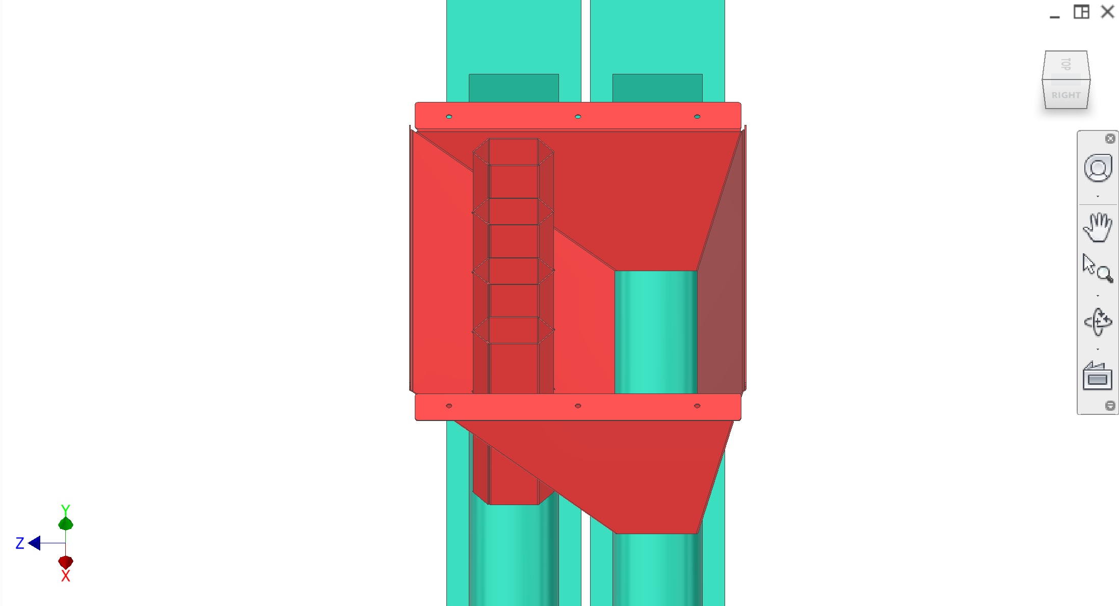 Chute and augers CAD