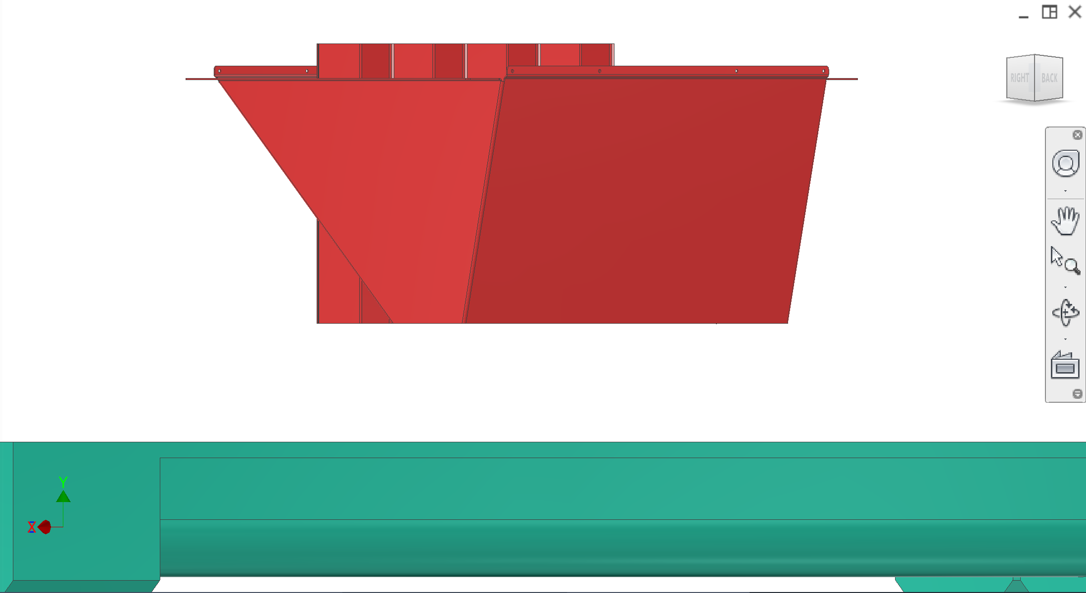 Front chute and frame