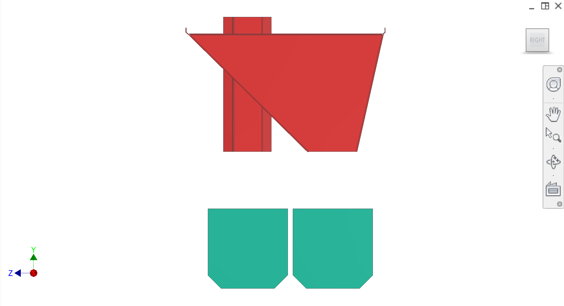 Right chute and core